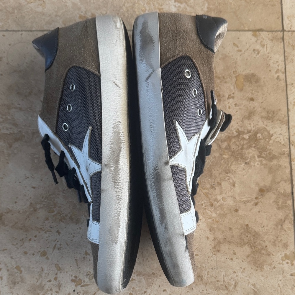 Golden Goose Brown and White Sneakers - Picture 9 of 11